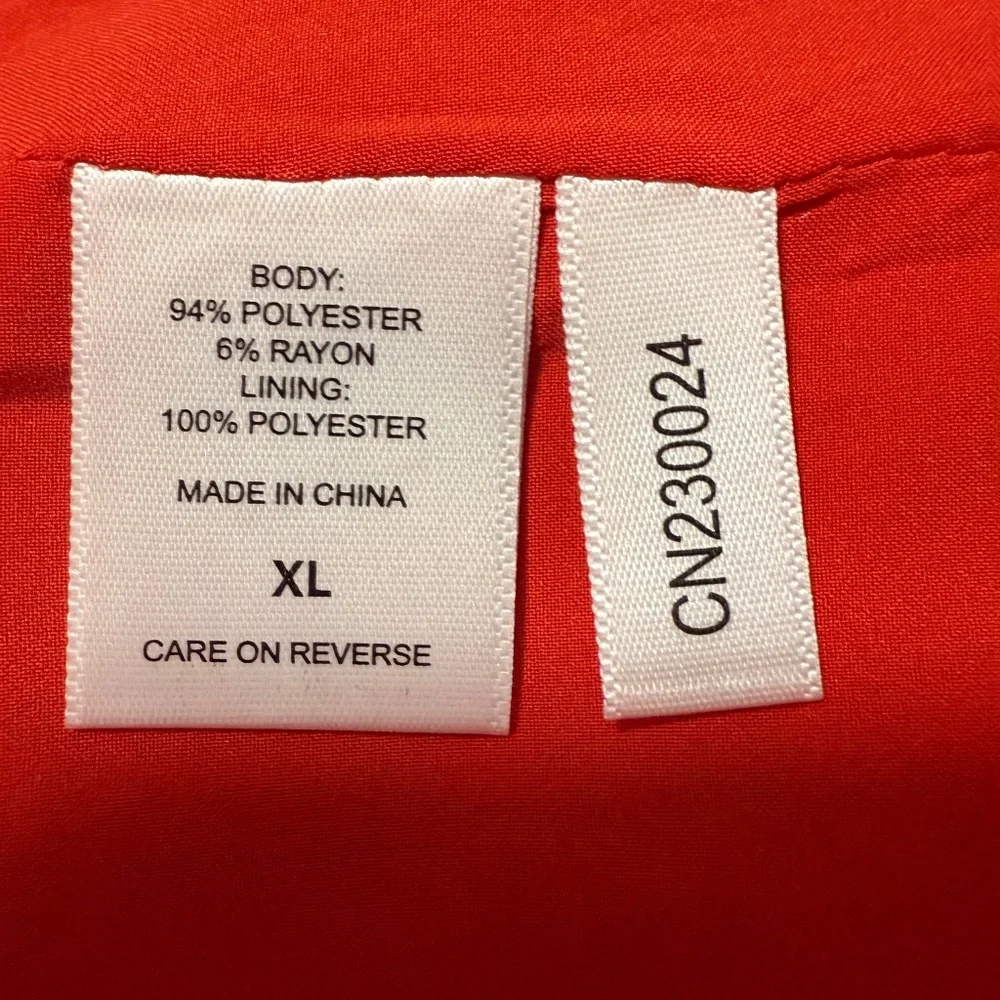 New York&Company Women's Tweed Red Blazer Holiday ‎ Size XL